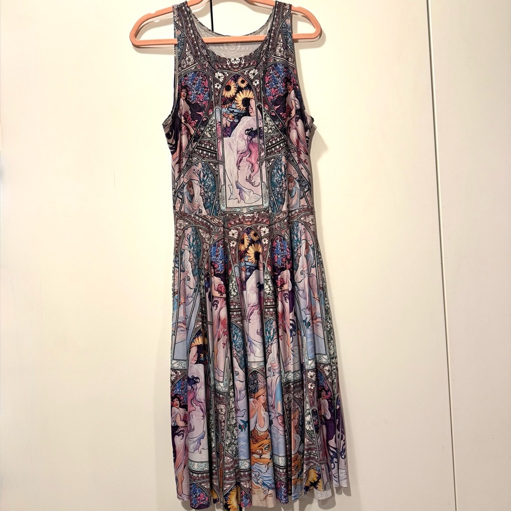 Blackmilk Mucha Four Seasons Princess Midi Dress